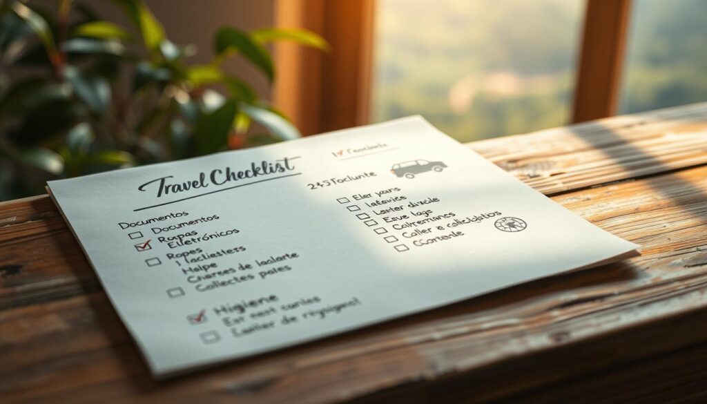 checklist de viagem